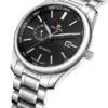 Slim Design Mechanical Watch Men Stainless Steel Sapphire Glass Business