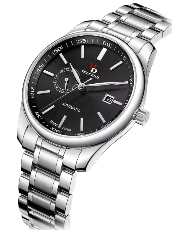 Slim Design Mechanical Watch Men Stainless Steel Sapphire Glass Business