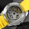 Silicon Strap Auotomatic Skeletonized Seagull Movement Manufactured