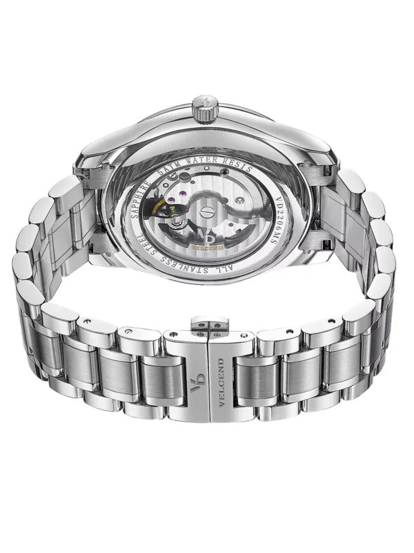 Slim Design Mechanical Watch Men Stainless Steel Sapphire Glass Business