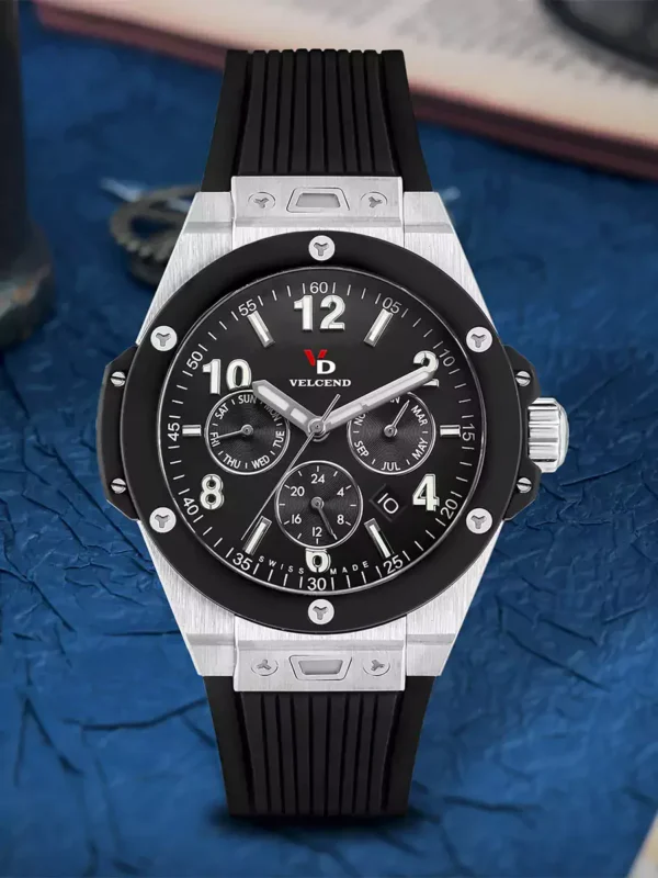 Custom Luxury Man  Calendar Mechanical Watch Luminous Pointer