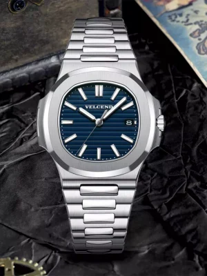 Japan 9015 Automatic Movement Anti-Scratch Watch Waterproof 100M Sapphire Crystal VD2211MSB-BLUE
