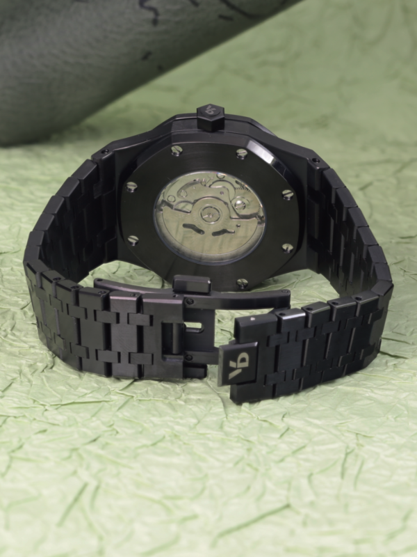 Pure Black Stainless Steel Seiko NH35 Mechanical Watch for Men 42mm VD2201MSB