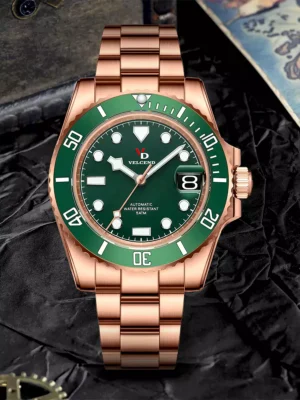 Multifunctional Chronograph Bulo Men Watch Design Custom Men OEM Aaccept VD2203MSB-RG-GN