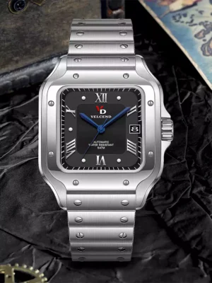 Original Seiko NH35 Stainless Steel Watch Men Waterproof 100M Sapphire Glass VD2204MS-BK