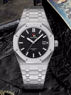 100 Deep Waterproof 42mm Automatic Mechanical Men's Watch Business Style VD2201MS-BK
