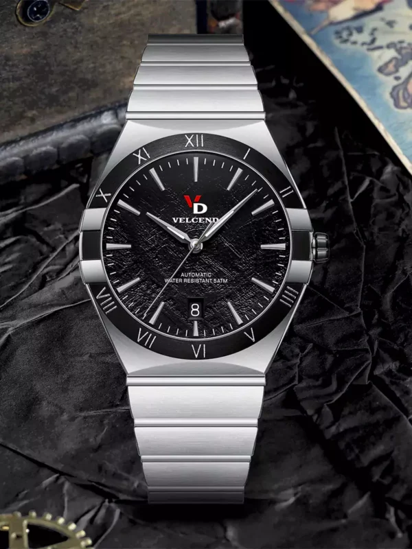 Automatic Stone Texture Dial Men Watch VD2202MS-BK